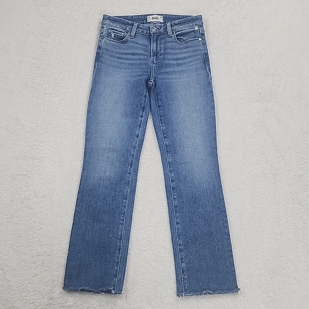 Paige Raw Hem Crop High Rise Amber Jeans